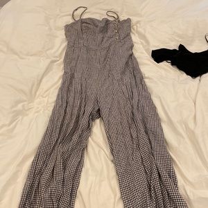 gingham jumpsuit
